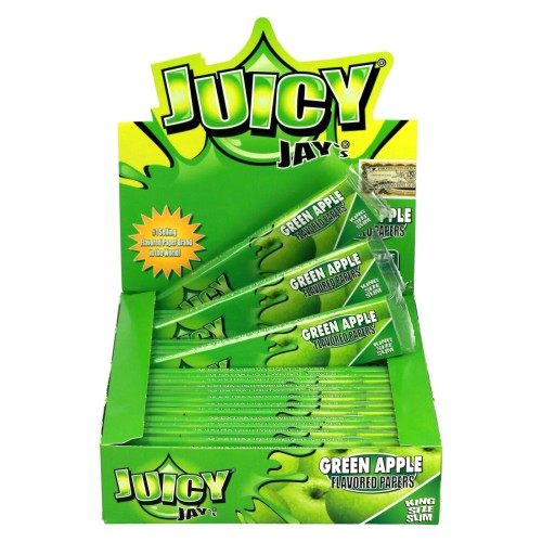Juicy Jay's slim King size zielone jabłko.jpg