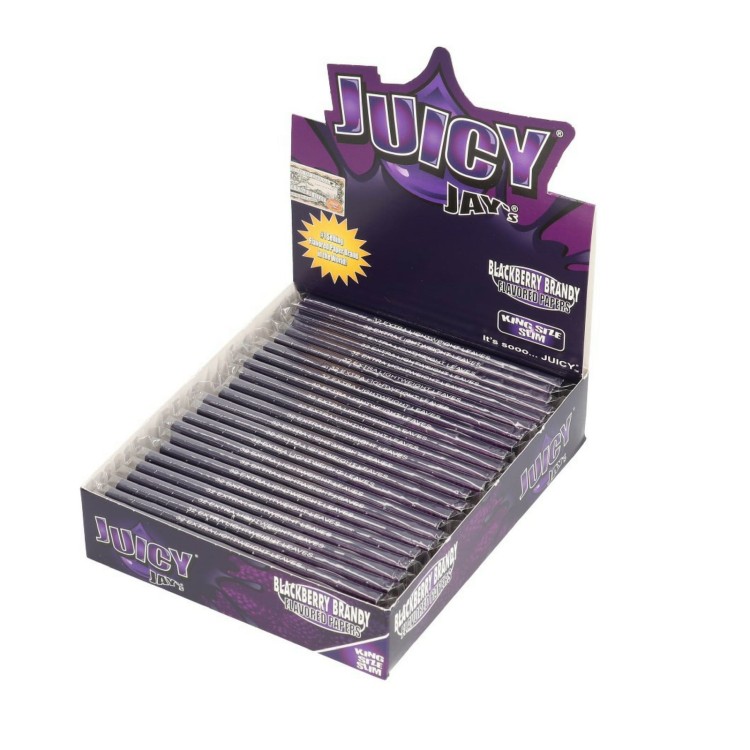 Bibułka Juicy Jay's slim KS jeżyna BOX 24 szt