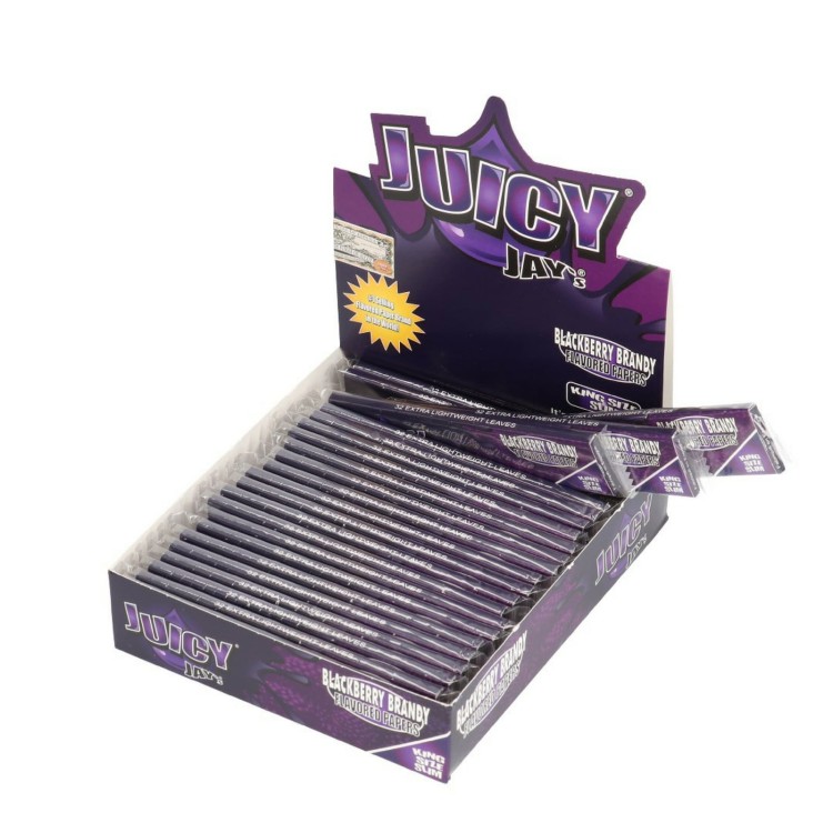 Bibułka Juicy Jay's slim KS jeżyna BOX 24 szt
